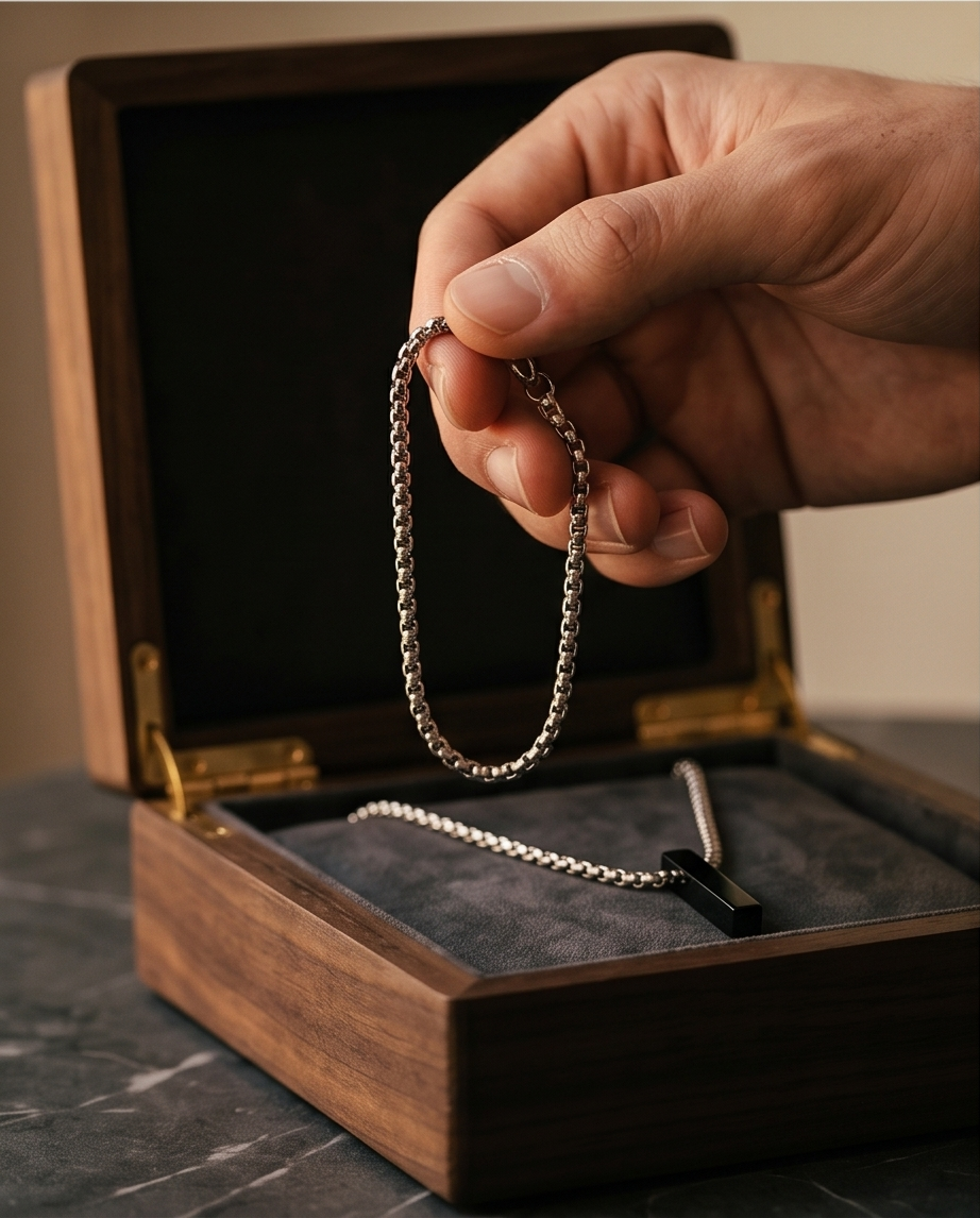 Downtown Collection – Set de Cadena y Pulsera Masculina