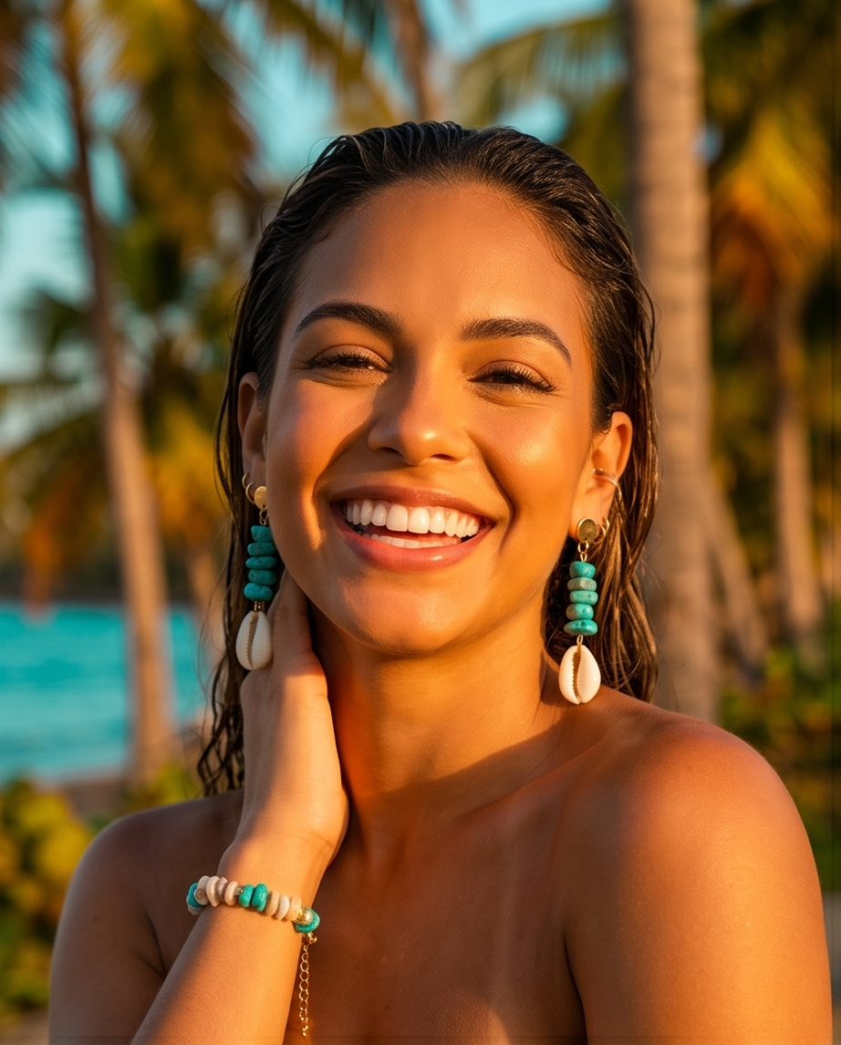 Boho Chic Tropical Earrings