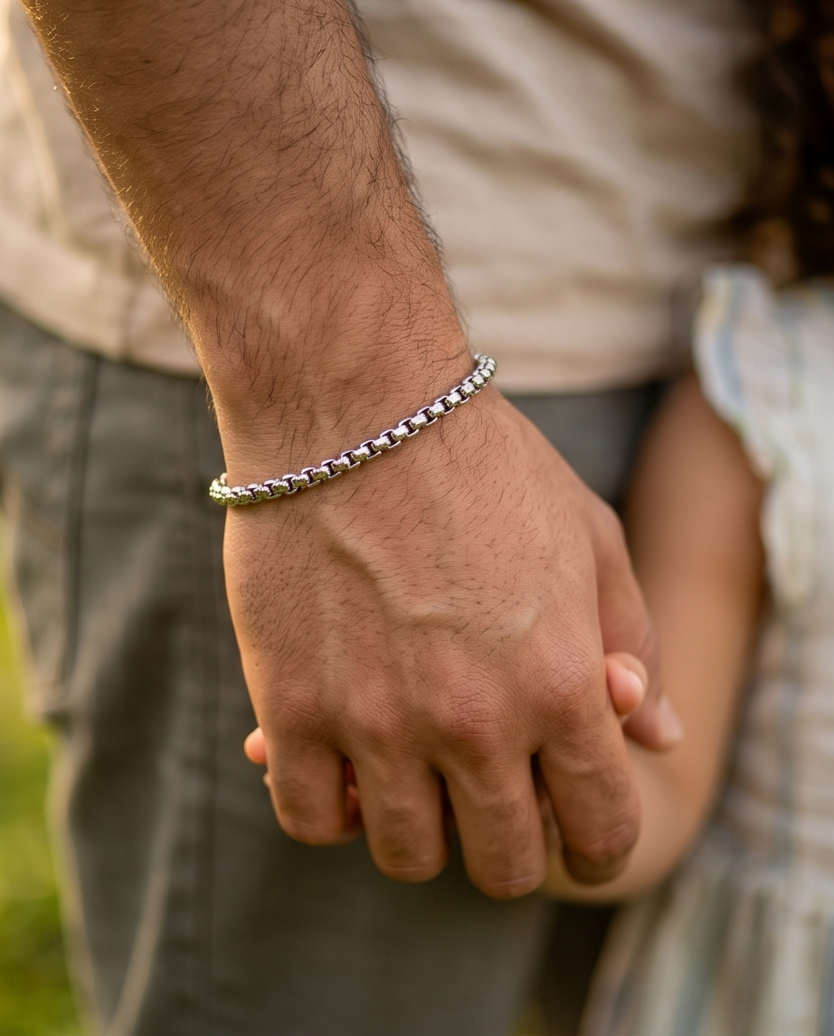 Downtown Collection – Set de Cadena y Pulsera Masculina